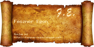 Feszner Egon névjegykártya
